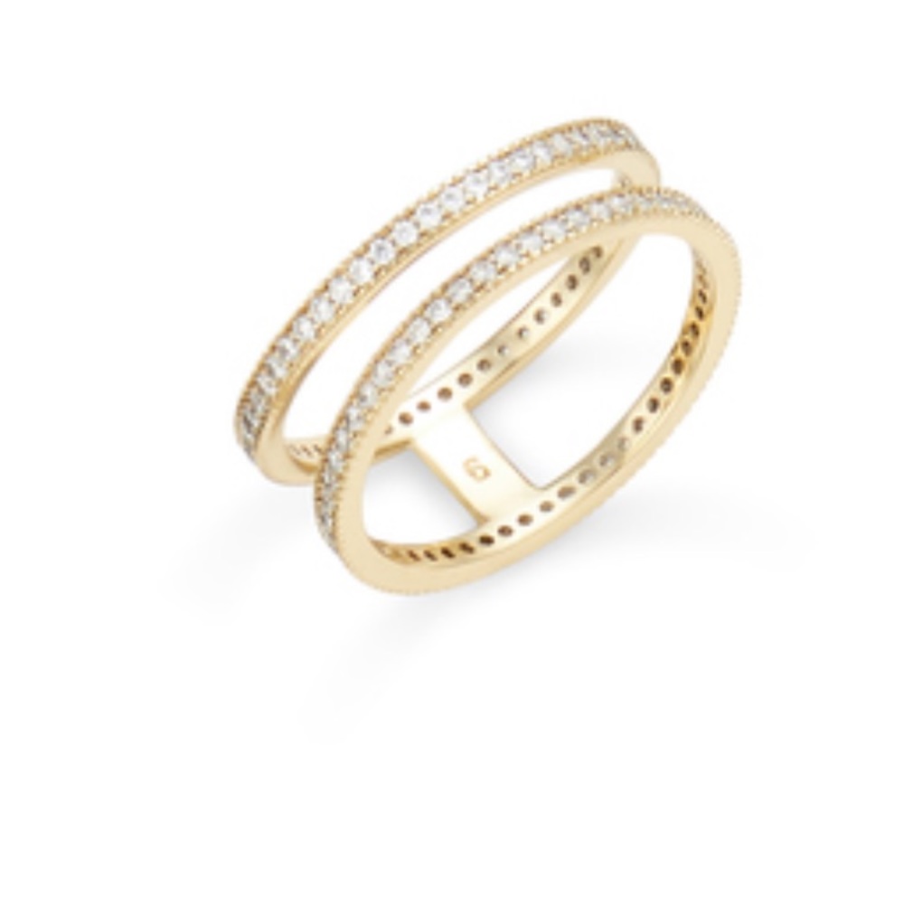 Rudiment Peidmont double band ring gold 5